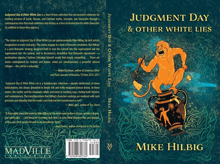 Judgement day and other white lies book cover with illustration by crowcrumbs